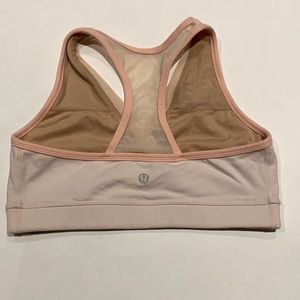 Lululemon Not So Deep V Mesh Bra in Pink